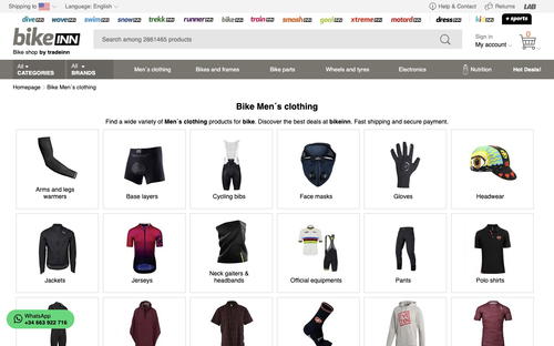 Bikeinn website screenshot