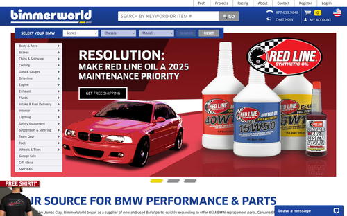 bimmerworld website screenshot