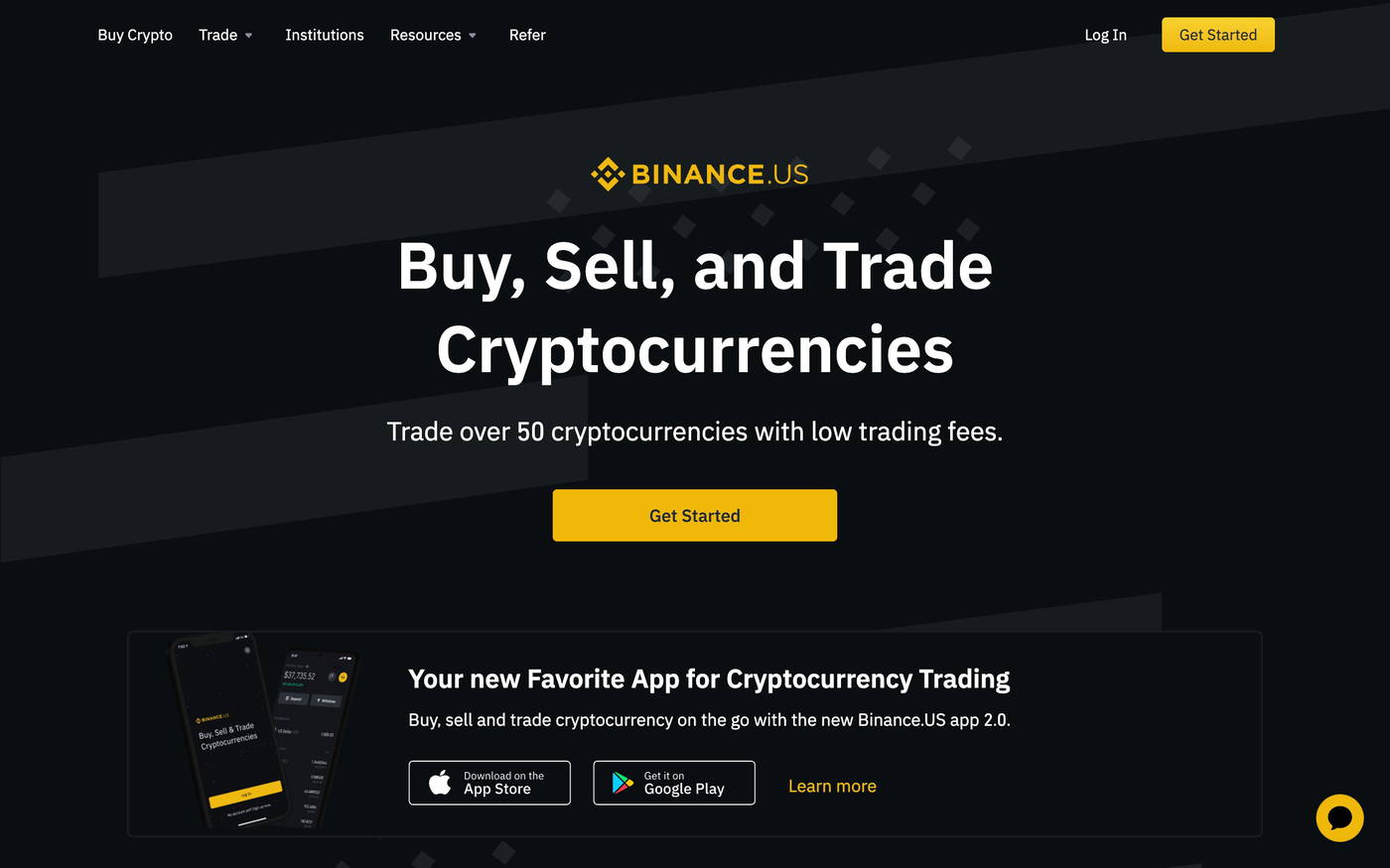 Binance.US screenshot