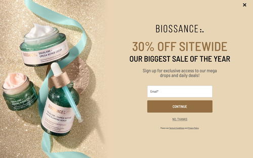 Biossance website screenshot