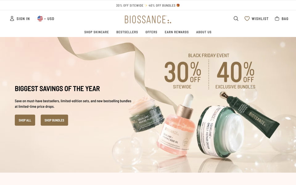 Biossance website