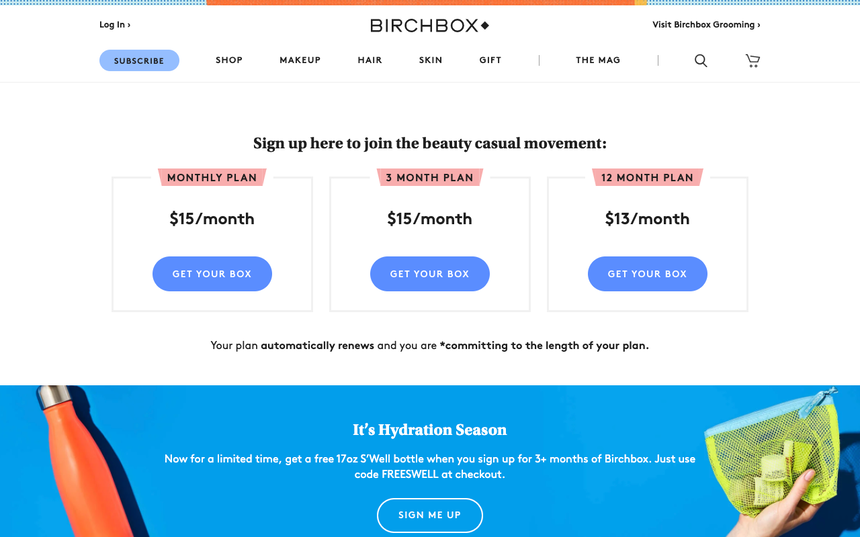 Birchbox on Shomp