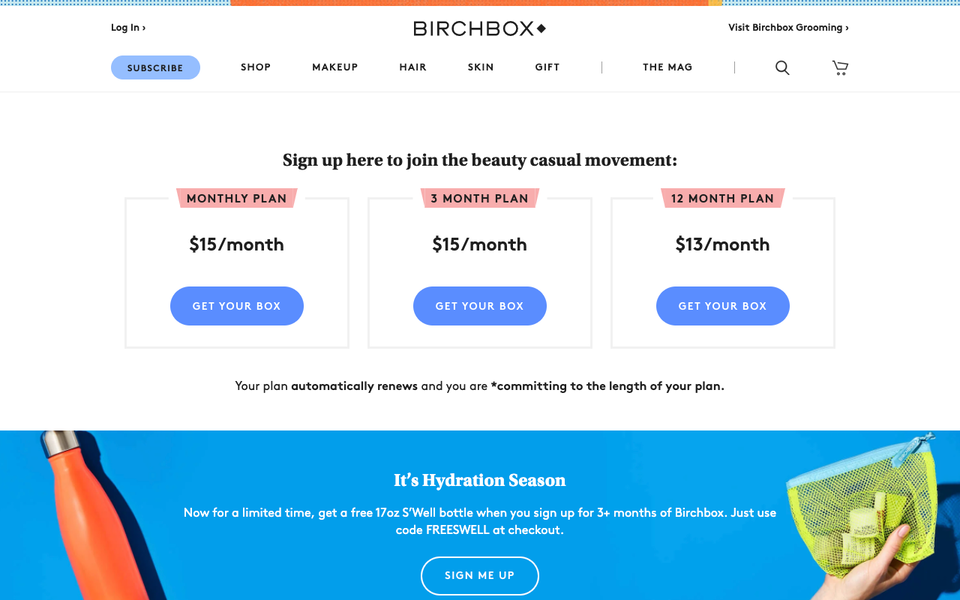Birchbox website