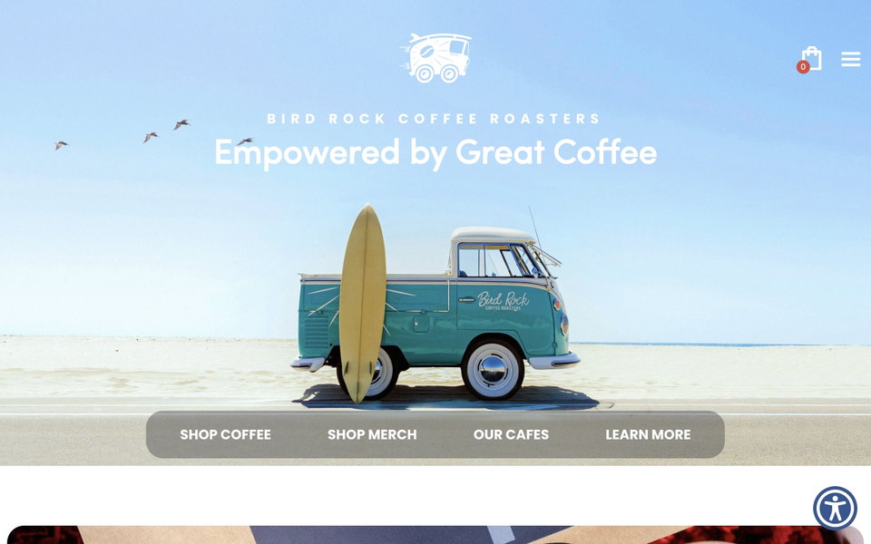 Bird Rock Coffee Roasters website