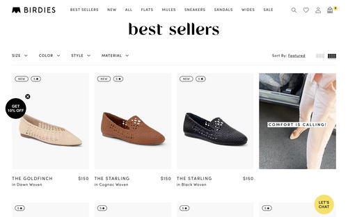 Birdies website screenshot