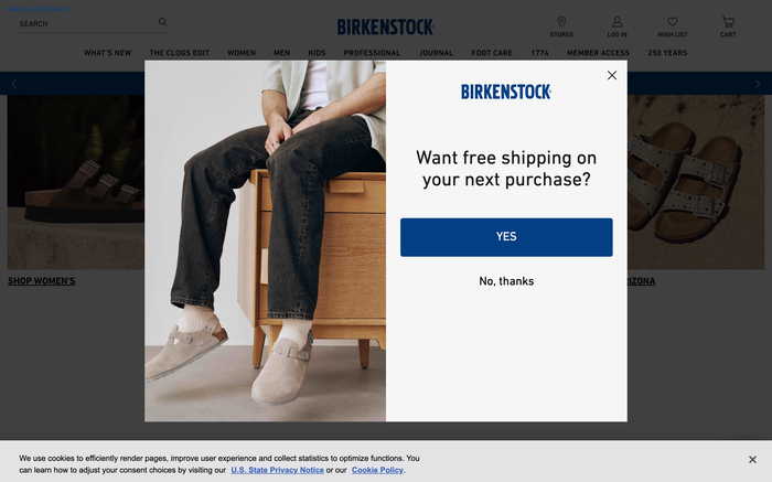 Birkenstock screenshot