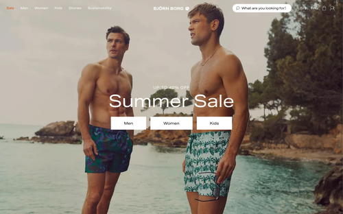 Björn Borg website screenshot