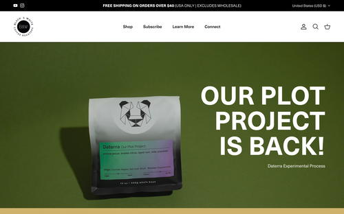 Black & White Coffee Roasters website screenshot