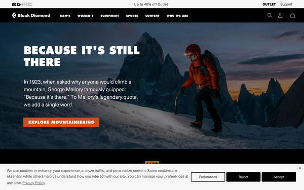 Black Diamond Equipment screenshot
