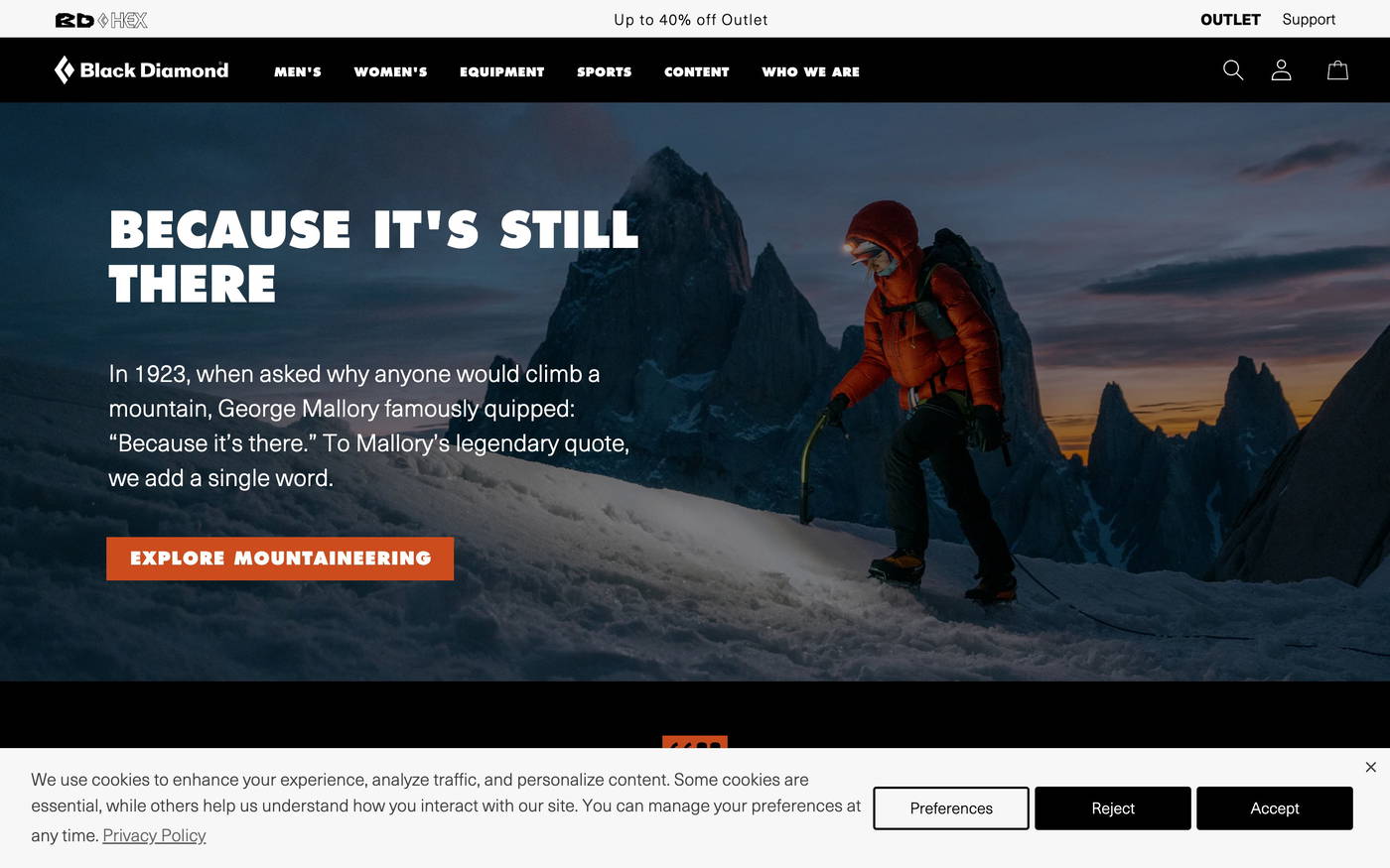 Black Diamond Equipment screenshot