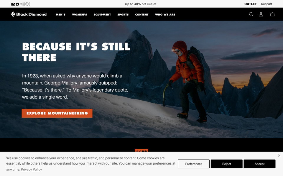 Black Diamond Equipment website