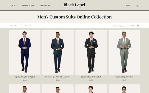 Black Lapel website screenshot