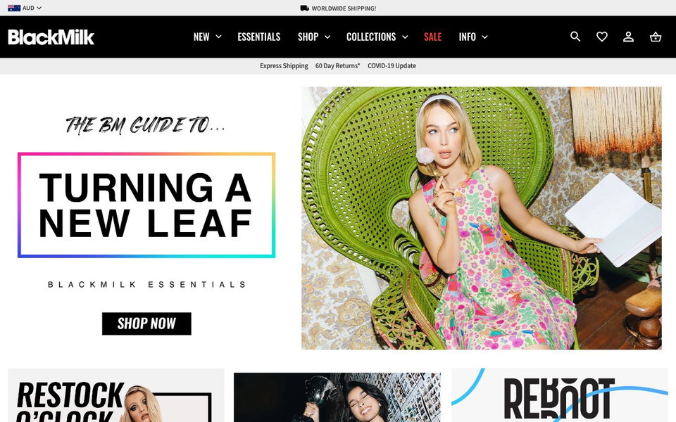 Black Milk Clothing website
