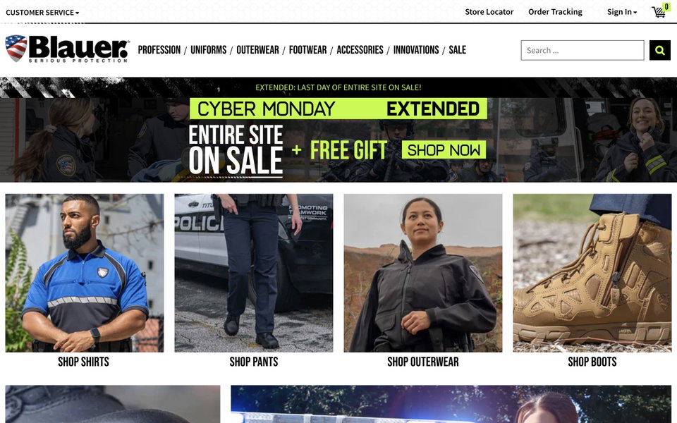 Blauer website