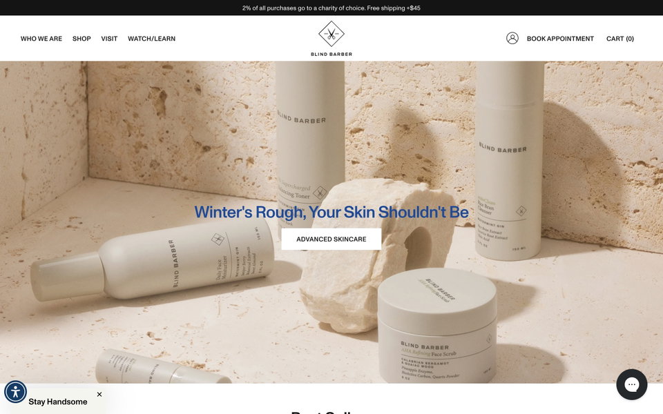 Blind Barber website