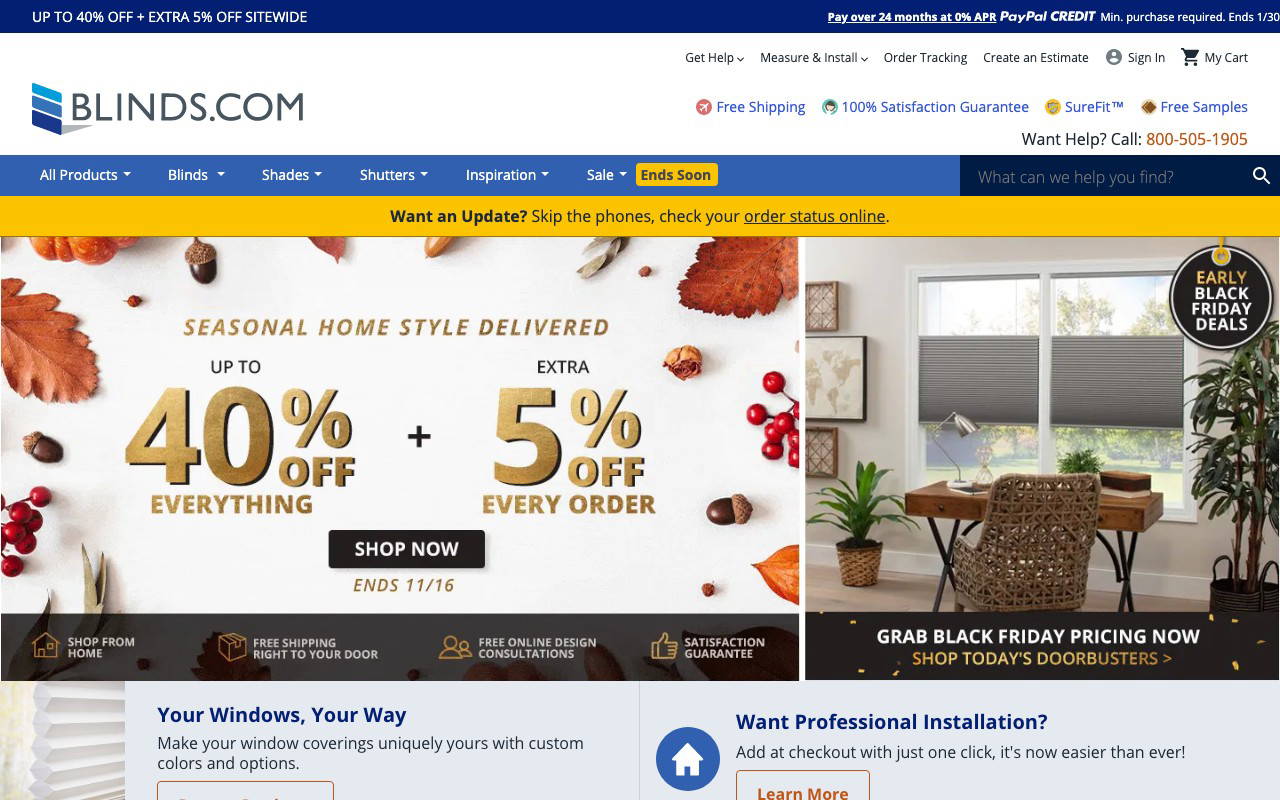 Blinds.com screenshot