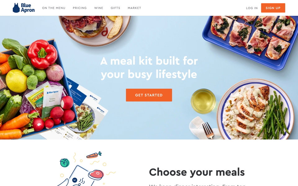 Blue Apron website