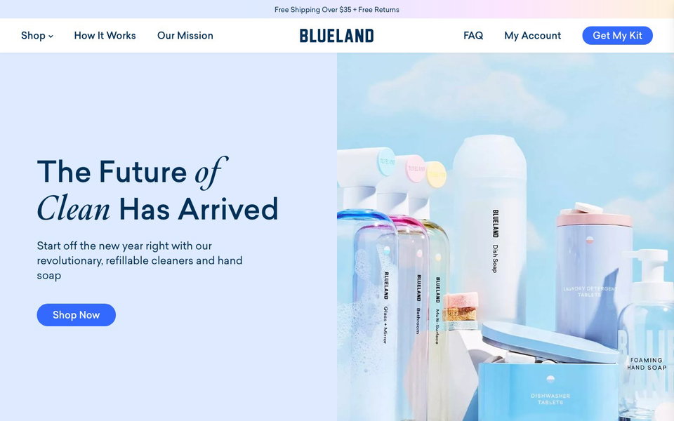 Blueland website