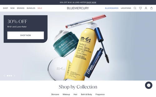Bluemercury website screenshot