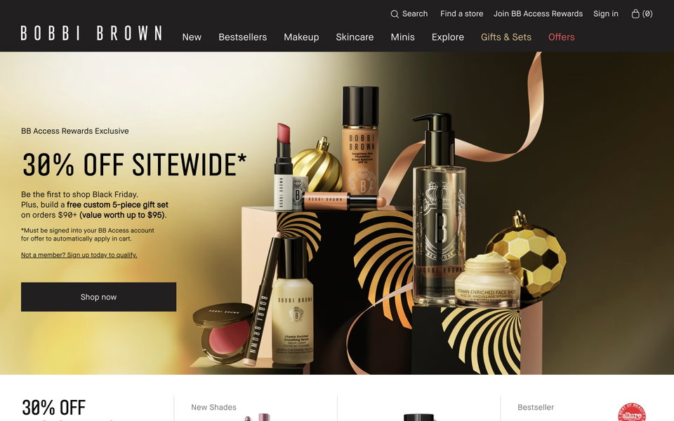 Bobbi Brown Cosmetics website