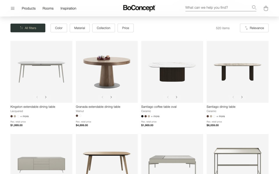 BoConcept USA website
