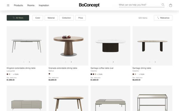 BoConcept USA screenshot