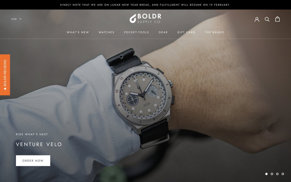 BOLDR Supply Co. website