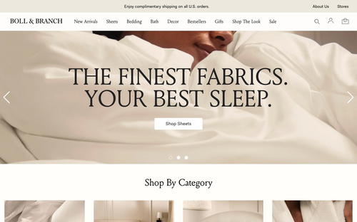 Boll & Branch website