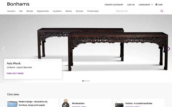 Bonhams screenshot