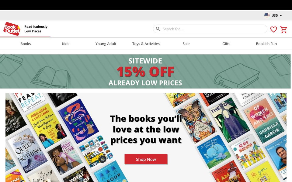 Book Outlet website