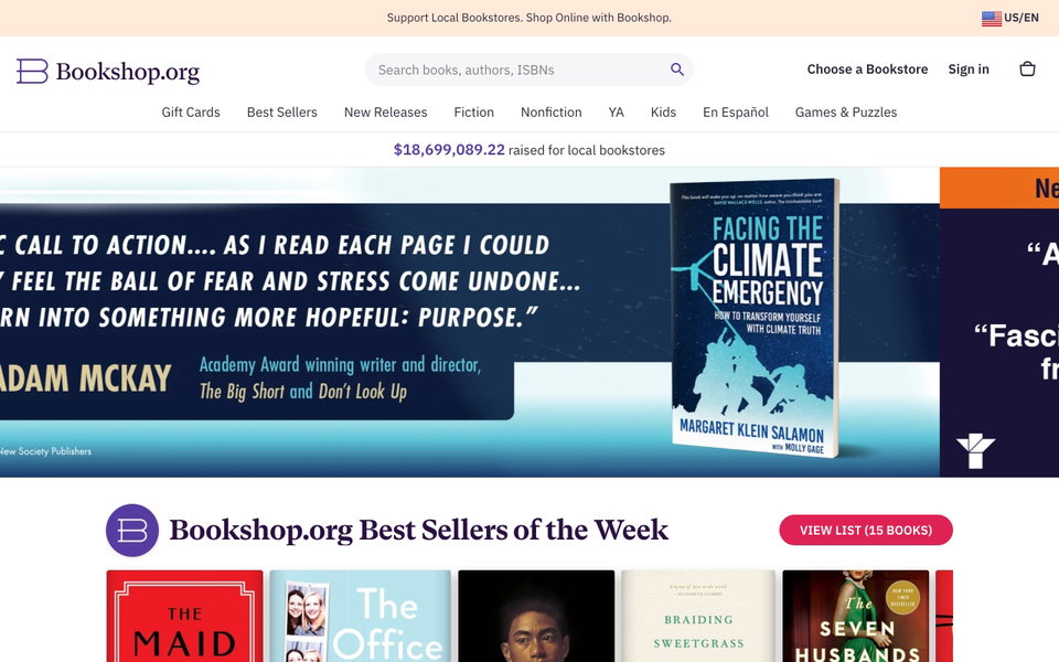 Bookshop.org website