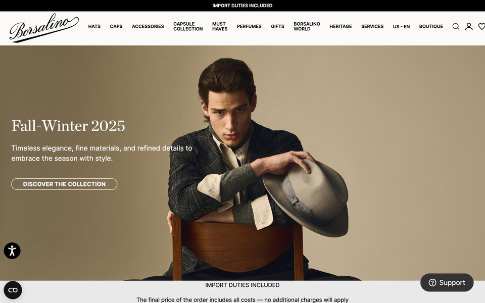 Borsalino website