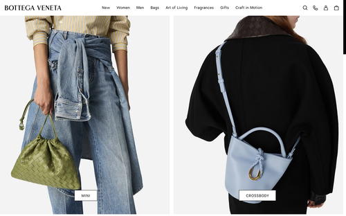Bottega Veneta website screenshot
