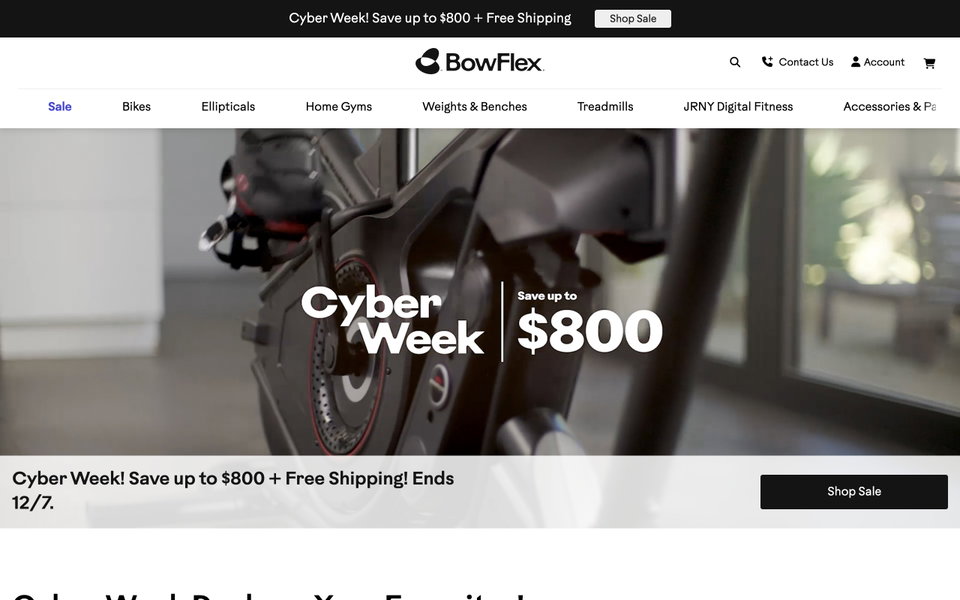 Bowflex website