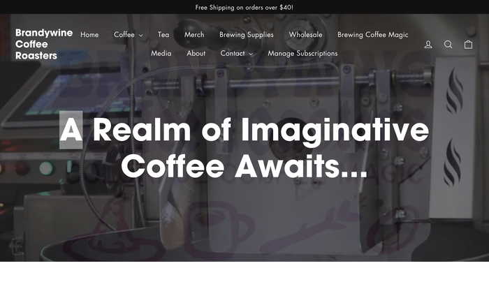 Brandywine Coffee Roasters screenshot