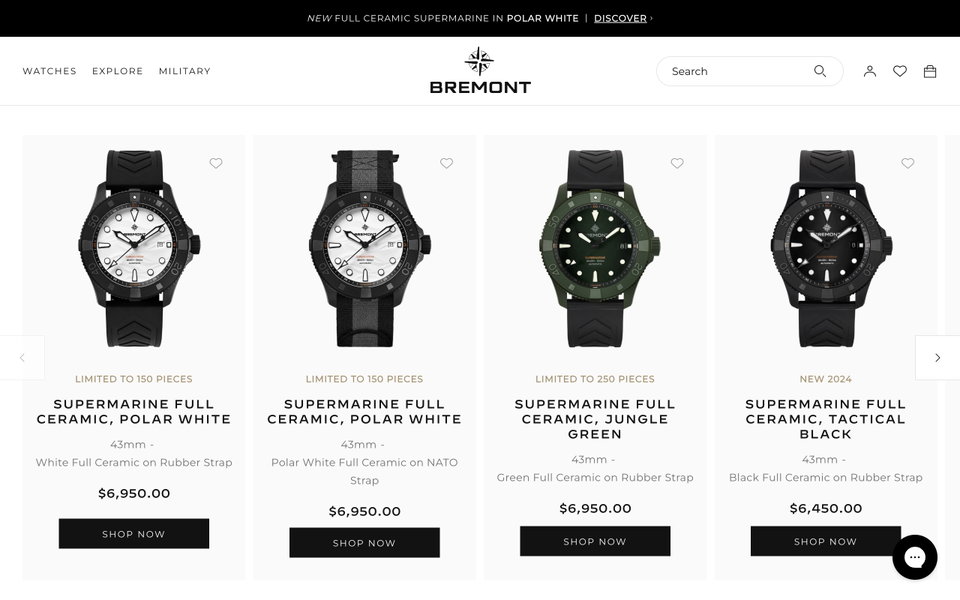 Bremont website
