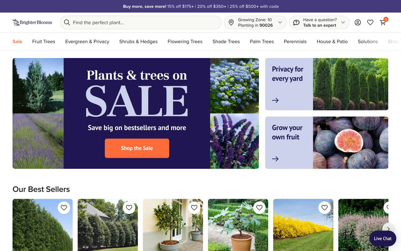 BrighterBlooms.com screenshot