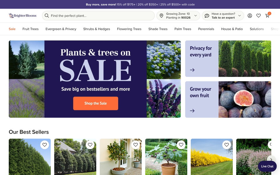 BrighterBlooms.com website