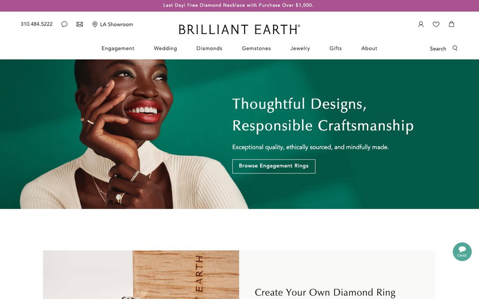 Brilliant Earth website
