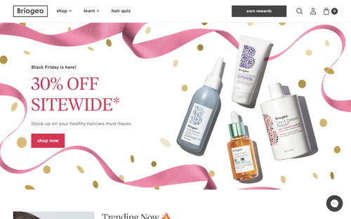 Briogeo website screenshot