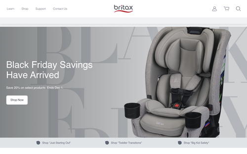 Britax website screenshot