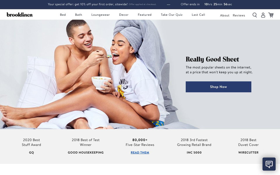 Brooklinen website