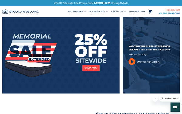 Brooklyn Bedding screenshot