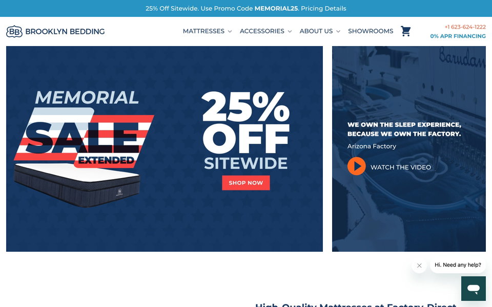 Brooklyn Bedding website