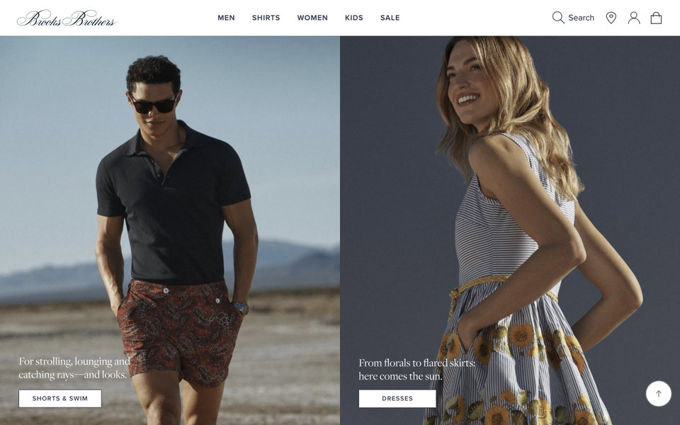 Brooks Brothers website