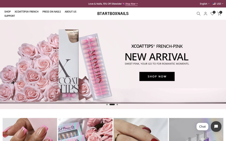 BTArtbox Nails website