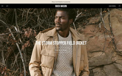 Buck Mason website screenshot