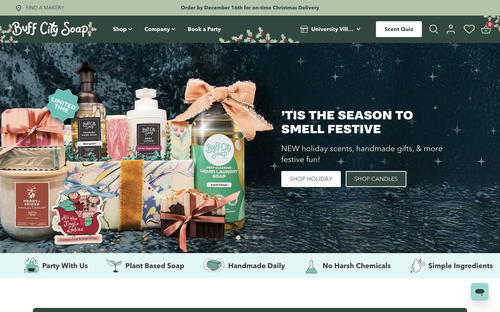 Buff City Soap website screenshot
