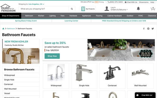 Build.com website screenshot