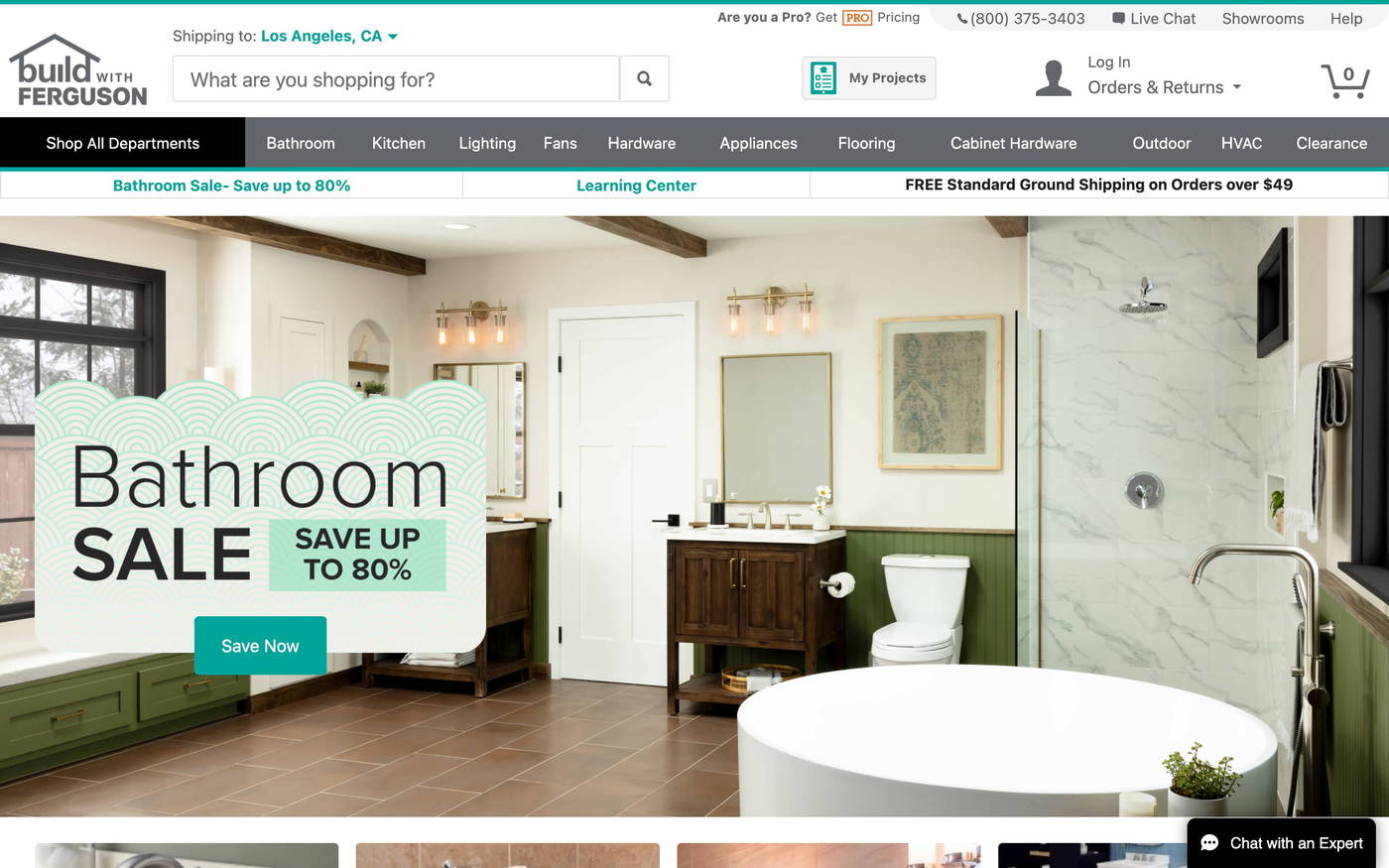 Build.com screenshot